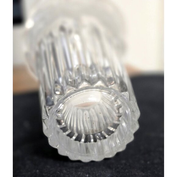 Frosted Glass Vase Grapes & Leaves Autumn Harvest 5.5" - Picture 6 of 7